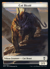 Soldier (09) // Cat Beast Double-sided Token [Streets of New Capenna Commander Tokens] | GnG Games