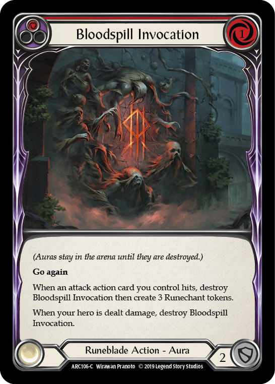 Bloodspill Invocation (Red) [ARC106-C] 1st Edition Rainbow Foil | GnG Games