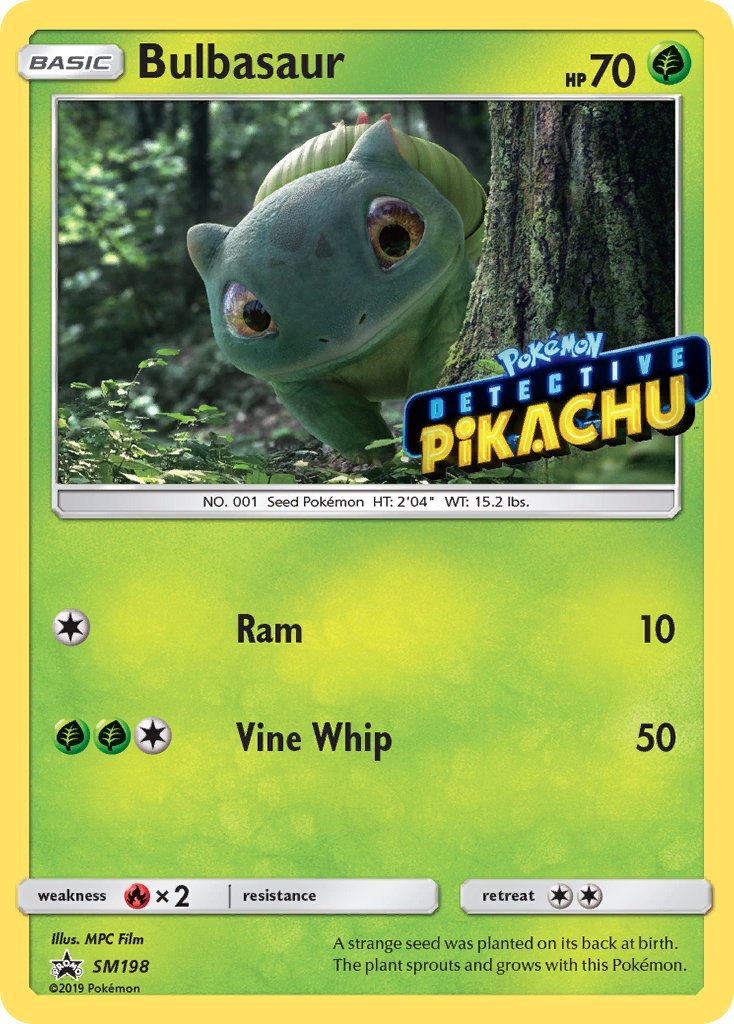 Bulbasaur (SM198) (Detective Pikachu Stamped) [Sun & Moon: Black Star Promos] | GnG Games