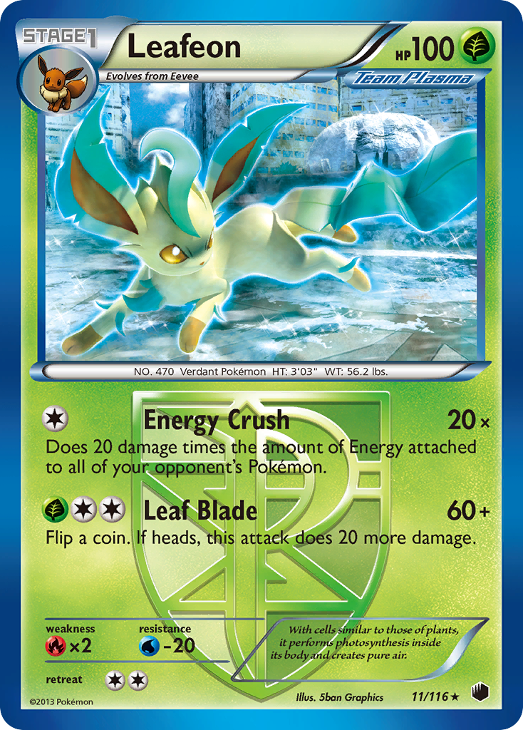 Leafeon (11/116) [Black & White: Plasma Freeze] | GnG Games