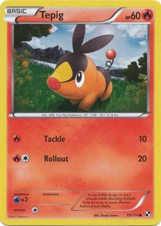 Tepig (15/114) (Cosmos Holo) [Black & White: Base Set] | GnG Games