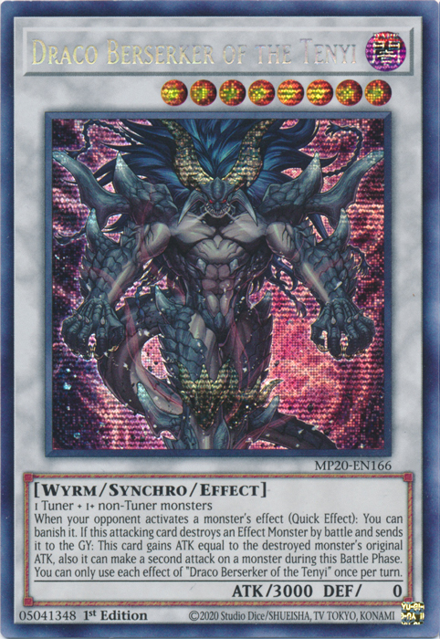 Draco Berserker of the Tenyi [MP20-EN166] Prismatic Secret Rare | GnG Games