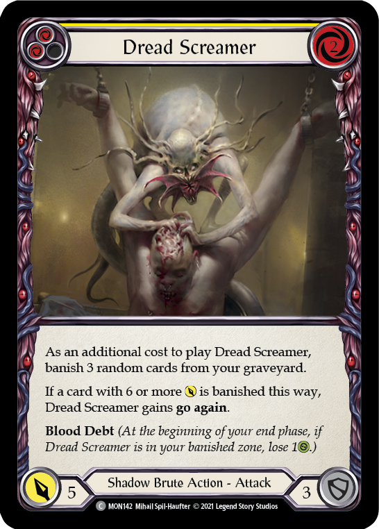 Dread Screamer (Yellow) (Rainbow Foil) [MON142-RF] 1st Edition Rainbow Foil | GnG Games