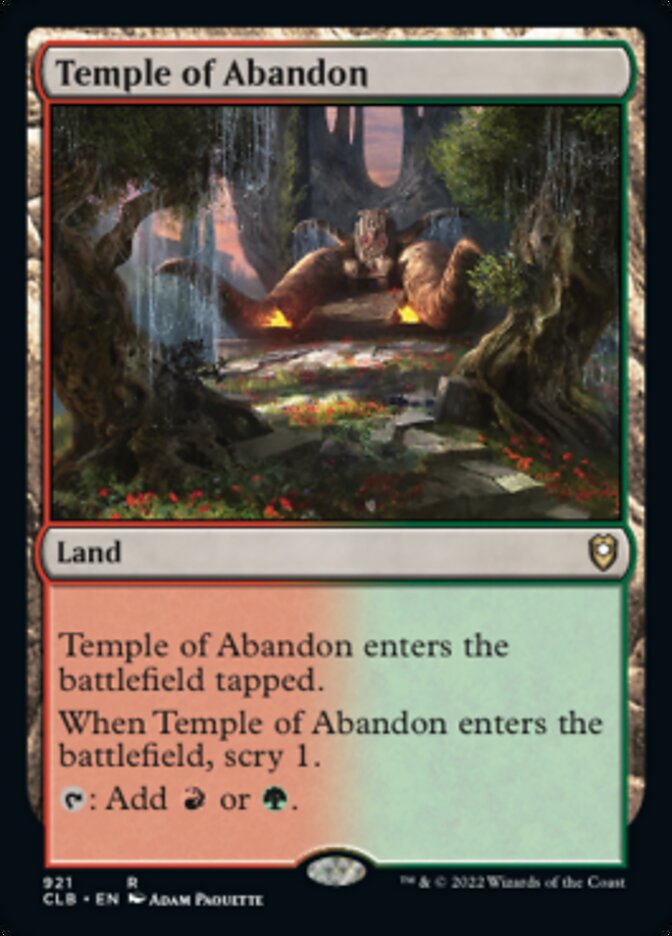 Temple of Abandon [Commander Legends: Battle for Baldur's Gate] | GnG Games