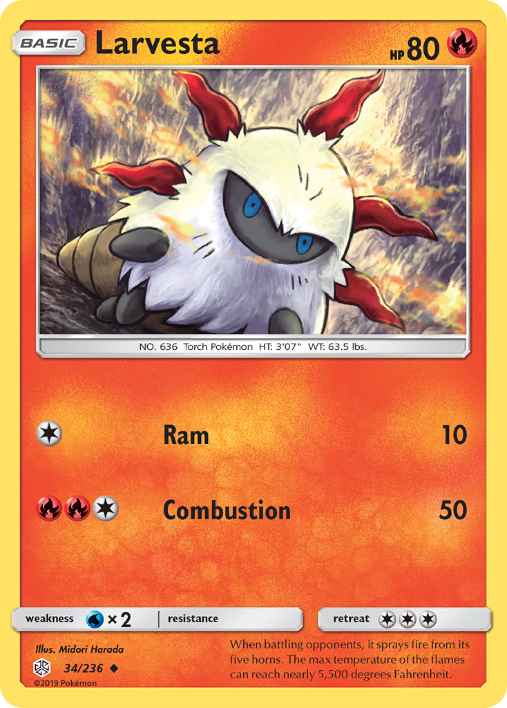 Larvesta (34/236) [Sun & Moon: Cosmic Eclipse] | GnG Games