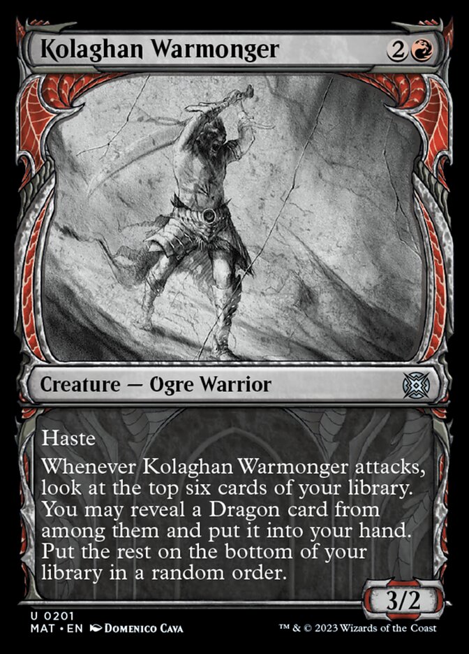 Kolaghan Warmonger (Showcase Halo Foil) [March of the Machine: The Aftermath] | GnG Games