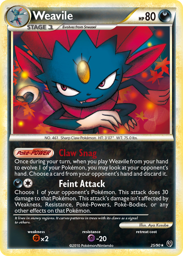 Weavile (25/90) [HeartGold & SoulSilver: Undaunted] | GnG Games