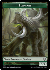 Human Soldier // Elephant Double-Sided Token [Phyrexia: All Will Be One Commander Tokens] | GnG Games