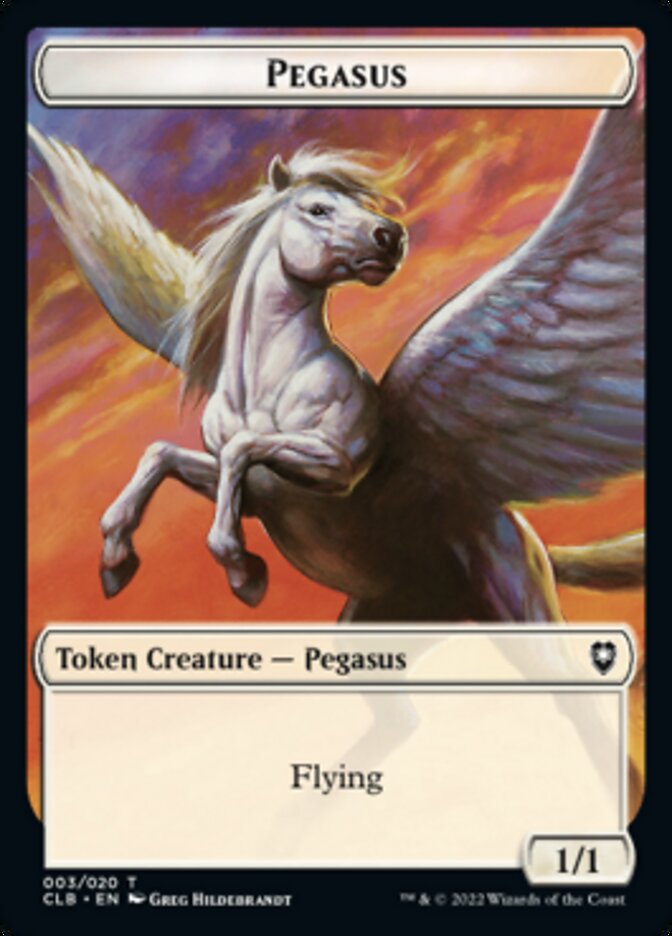 Treasure // Pegasus Double-sided Token [Commander Legends: Battle for Baldur's Gate Tokens] | GnG Games