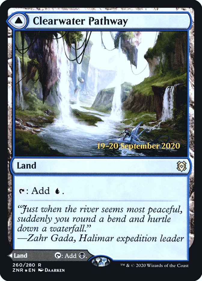 Clearwater Pathway // Murkwater Pathway  [Zendikar Rising Prerelease Promos] | GnG Games