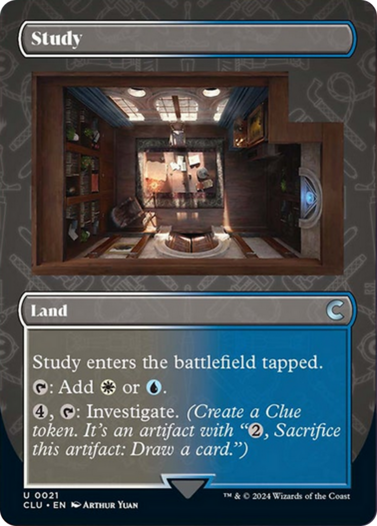 Study (Borderless) [Ravnica: Clue Edition] | GnG Games