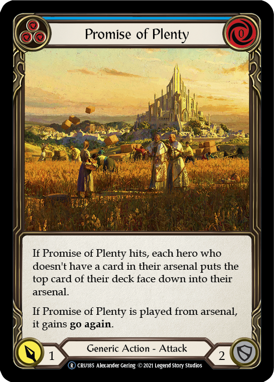 Promise of Plenty (Blue) [CRU185] Unlimited Normal | GnG Games