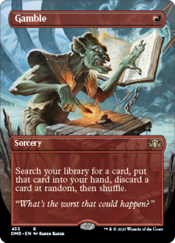 Gamble (Borderless Alternate Art) [Dominaria Remastered] | GnG Games