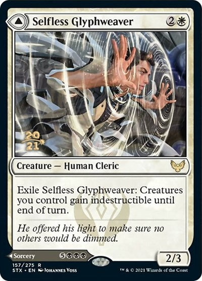 Selfless Glyphweaver // Deadly Vanity [Strixhaven: School of Mages Prerelease Promos] | GnG Games