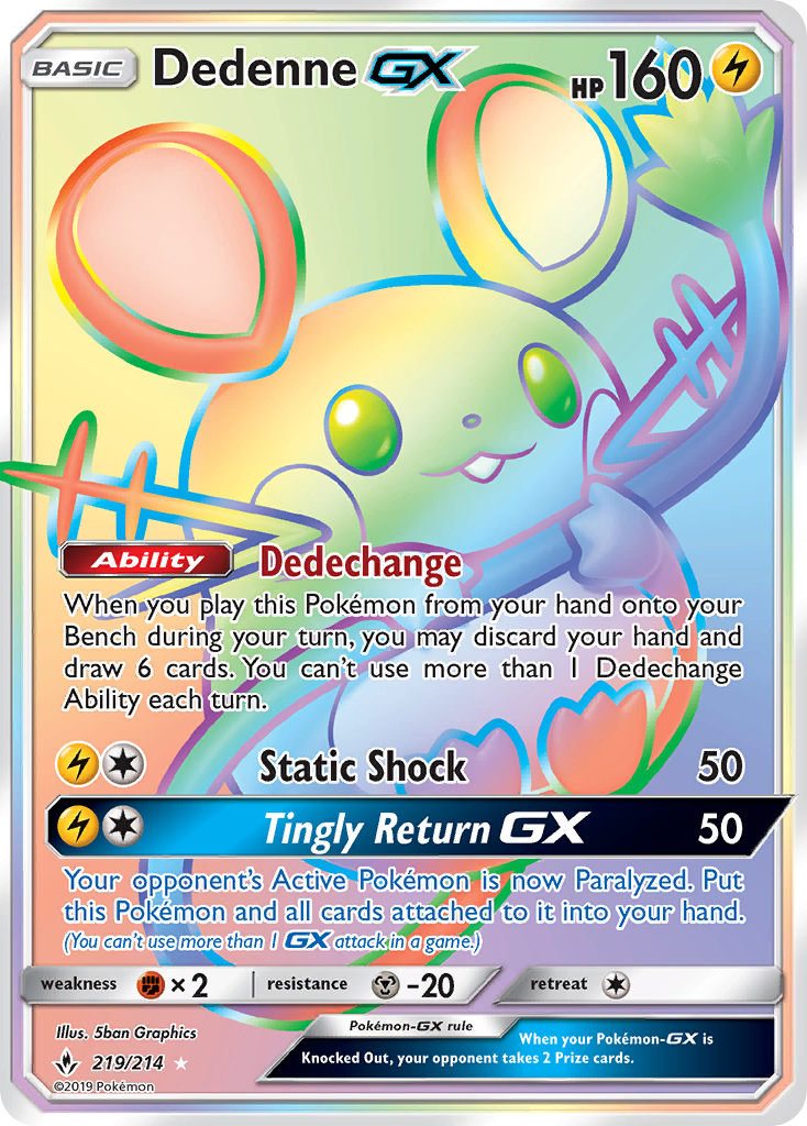 Dedenne GX (219/214) [Sun & Moon: Unbroken Bonds] | GnG Games