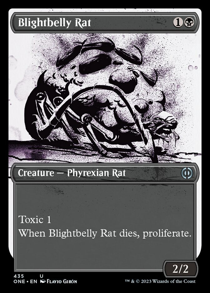 Blightbelly Rat (Showcase Ichor Step-and-Compleat Foil) [Phyrexia: All Will Be One] | GnG Games