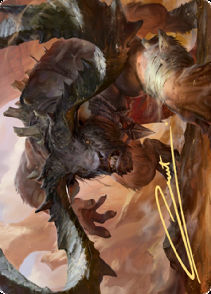 Moraug, Fury of Akoum Art Card (Gold-Stamped Signature) [Zendikar Rising Art Series] | GnG Games