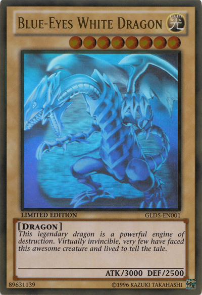 Blue-Eyes White Dragon [GLD5-EN001] Ghost/Gold Rare | GnG Games