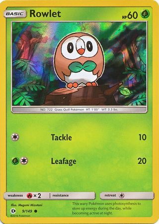 Rowlet (9/149) (Water Web Holo) [Sun & Moon: Base Set] | GnG Games