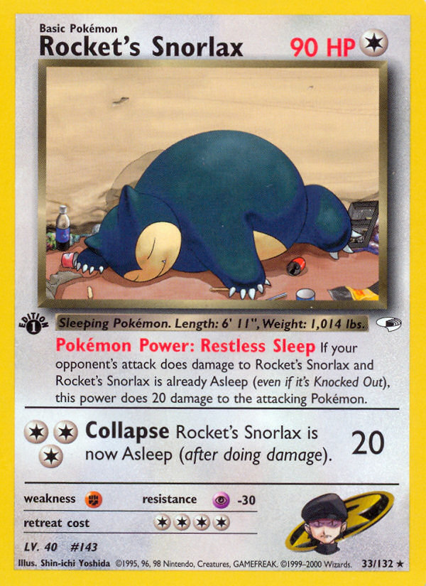 Rocket's Snorlax (33/132) [Gym Heroes 1st Edition] | GnG Games