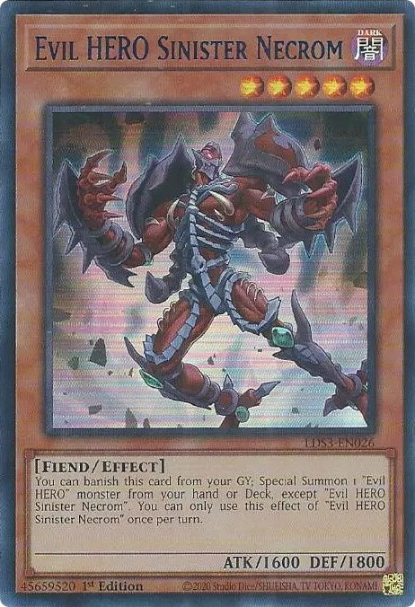 Evil HERO Sinister Necrom (Blue) [LDS3-EN026] Ultra Rare | GnG Games