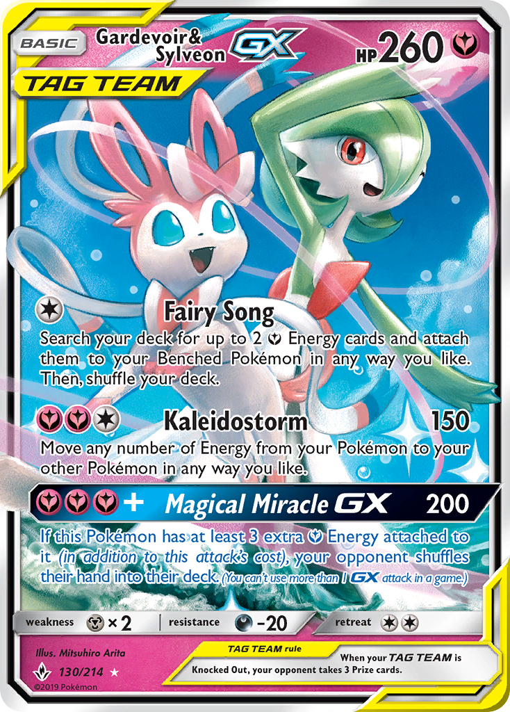 Gardevoir & Sylveon GX (130/214) [Sun & Moon: Unbroken Bonds] | GnG Games