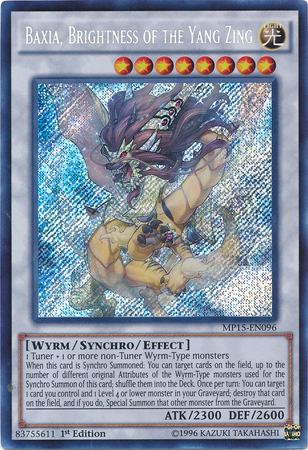 Baxia, Brightness of the Yang Zing [MP15-EN096] Secret Rare | GnG Games