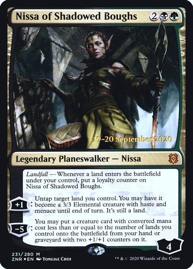 Nissa of Shadowed Boughs  [Zendikar Rising Prerelease Promos] | GnG Games