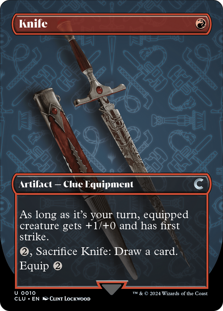 Knife (Borderless) [Ravnica: Clue Edition] | GnG Games