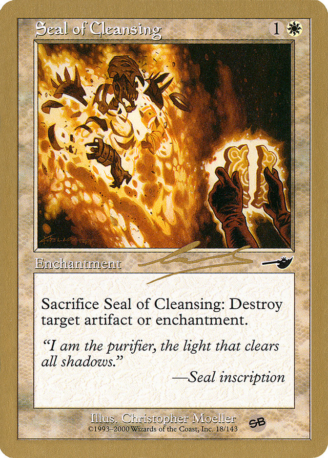 Seal of Cleansing (Nicolas Labarre) (SB) [World Championship Decks 2000] | GnG Games