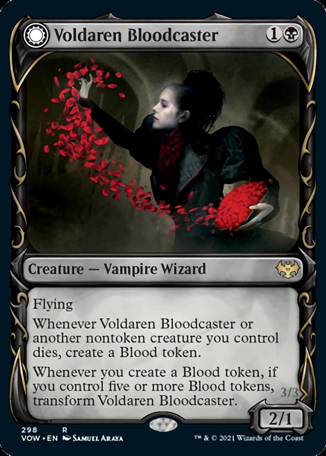 Voldaren Bloodcaster // Bloodbat Summoner (Showcase Fang Frame) [Innistrad: Crimson Vow] | GnG Games