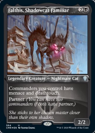 Falthis, Shadowcat Familiar (Foil Etched) [Commander Legends] | GnG Games