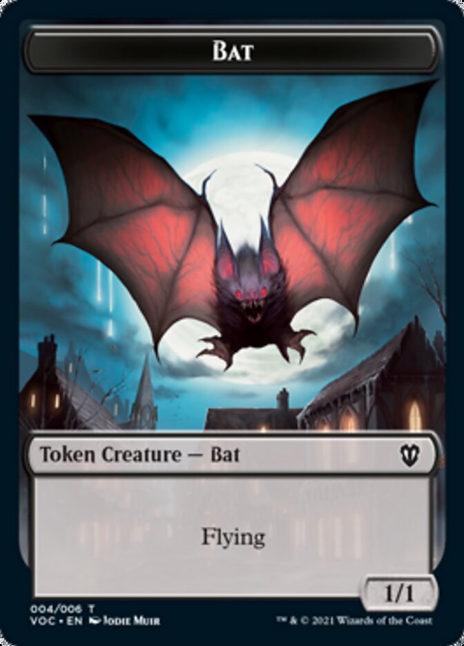 Blood // Bat Double-sided Token [Innistrad: Crimson Vow Commander Tokens] | GnG Games