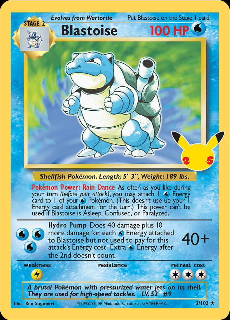 Blastoise (2/102) [Celebrations: 25th Anniversary - Classic Collection] | GnG Games
